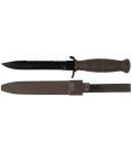 Couteau Bundesheer Autriche, kaki, scie, gaine plastique - Surplus militaire