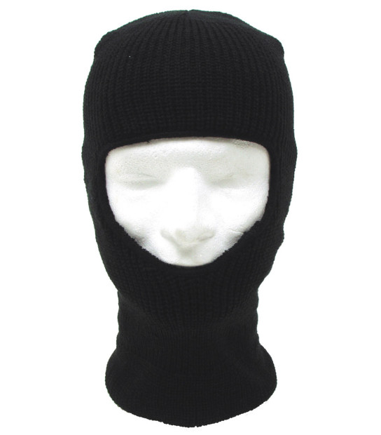 Cagoule 3 Trous Noir - Balaclava Moto, Ski, Vélo - Taille Unique - Polyester - Protection Visage Complet