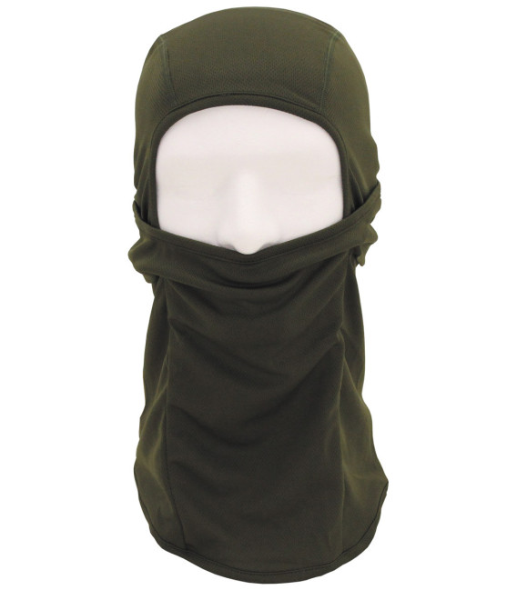Cagoule Balaclava, "Mission", 1 trou, vert - Surplus militaire