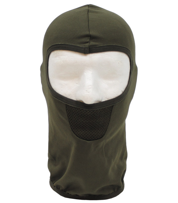 Cagoule Balaclava, "Tactical", 1 trou, vert - Surplus militaire