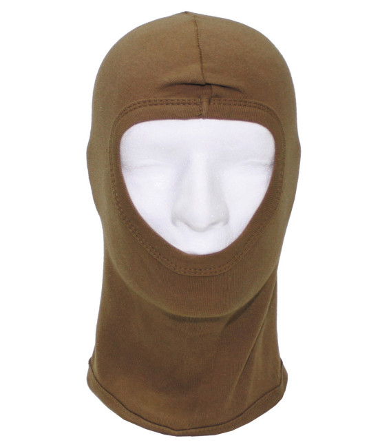 Cagoule Balaclava, 1 trou, souple, coyote tan, 100% coton - Surplus militaire