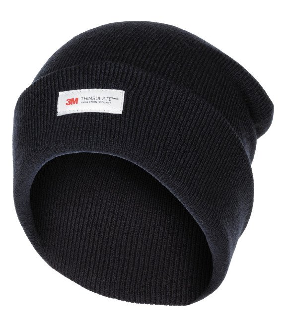 Bonnet, tricoté, bleu, court, doubloure Thinsulate - Surplus militaire