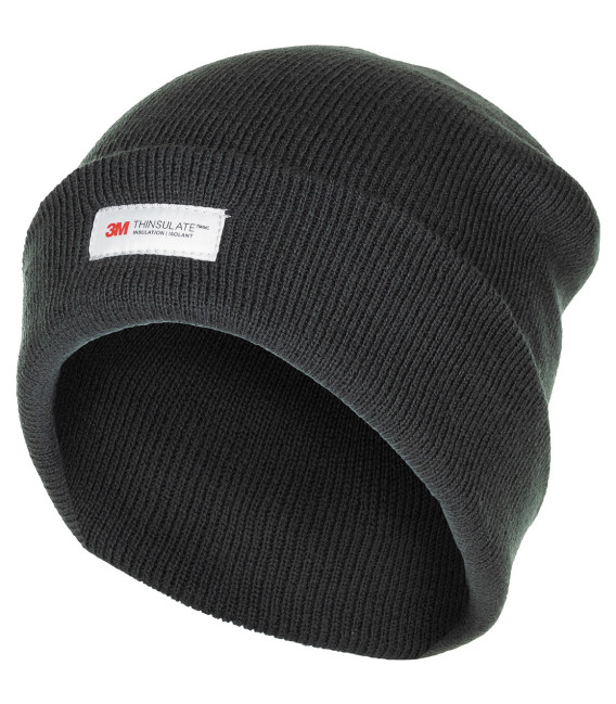 Bonnet, tricoté, anthracite, court, doublure Thinsulate - Surplus militaire
