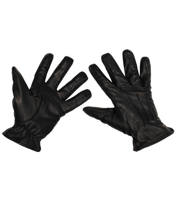 Gants Cuir, "SAFETY", noir, anti-coupure - Surplus militaire