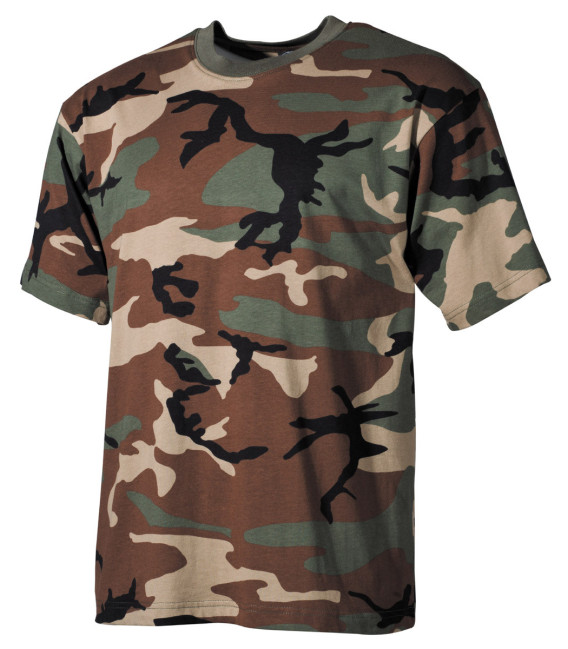 US Tee-shirt, style classique, woodland, 170 g/m² - Surplus militaire
