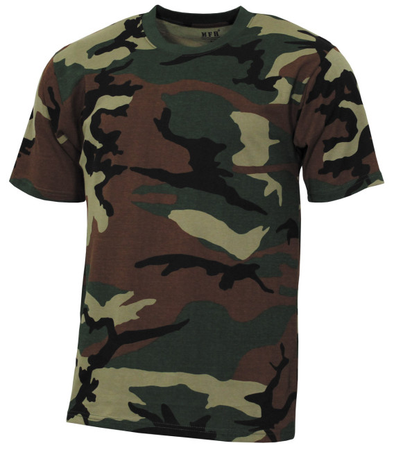 US Tee-shirt, "Streetstyle", woodland, 140-145 g/m² - Surplus militaire