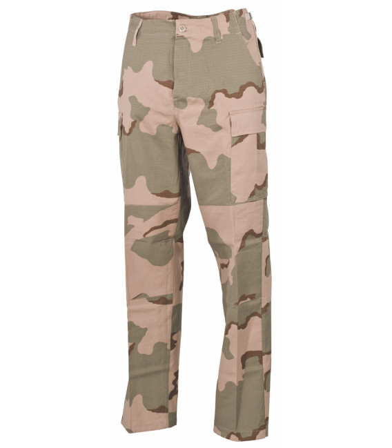 US Pantalon de combat BDU, Rip Stop, 3 coul. désert - Surplus militaire