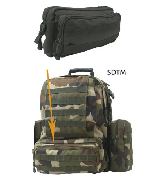 Pochette SDTM noire avec attache molle - Surplus militaire