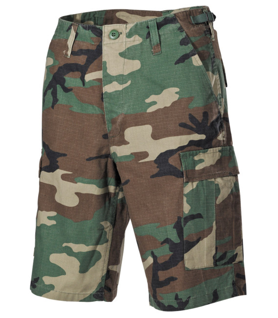 US Bermuda, BDU, Rip Stop, woodland-délavé - Surplus militaire