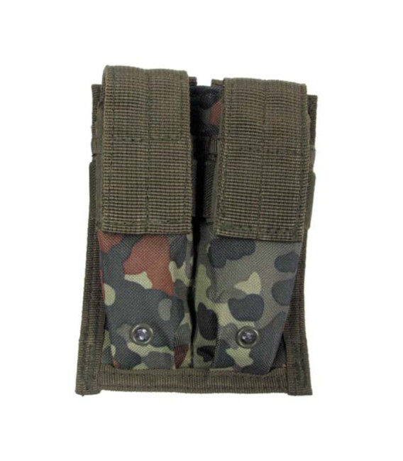 Porte chargeur double camouflage BW Flecktarn attache Molle - Surplus militaire