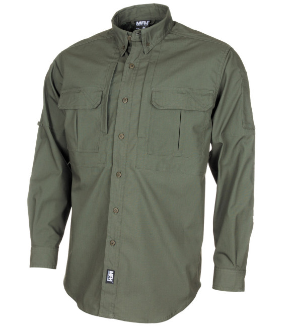 Chemise Outdoor Attack Teflon, Ripstop Verte - Surplus militaire