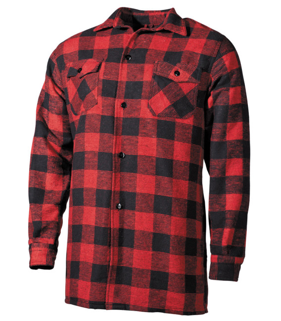 Chemise bûcheron, rouge/noir, à carreaux - Surplus militaire
